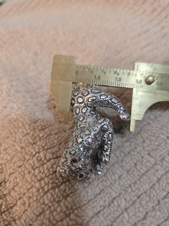 Adjustable 925 Sterling Silver Cheetah Ring - Ani… - image 17