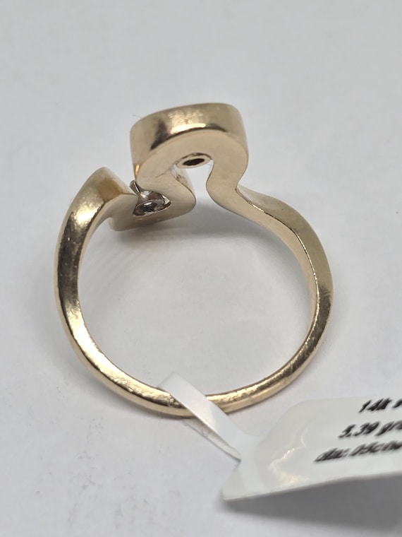 14k Solid Gold Ruby and Diamond Ring: Vintage Fin… - image 6