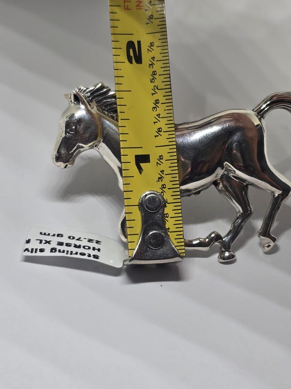 Sterling Silver Horse Statement Ring - Adjustable… - image 4