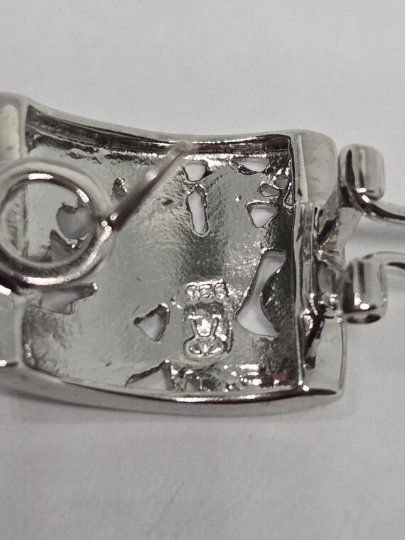 Sterling Silver Carved Dragon Earrings: Rectangul… - image 8