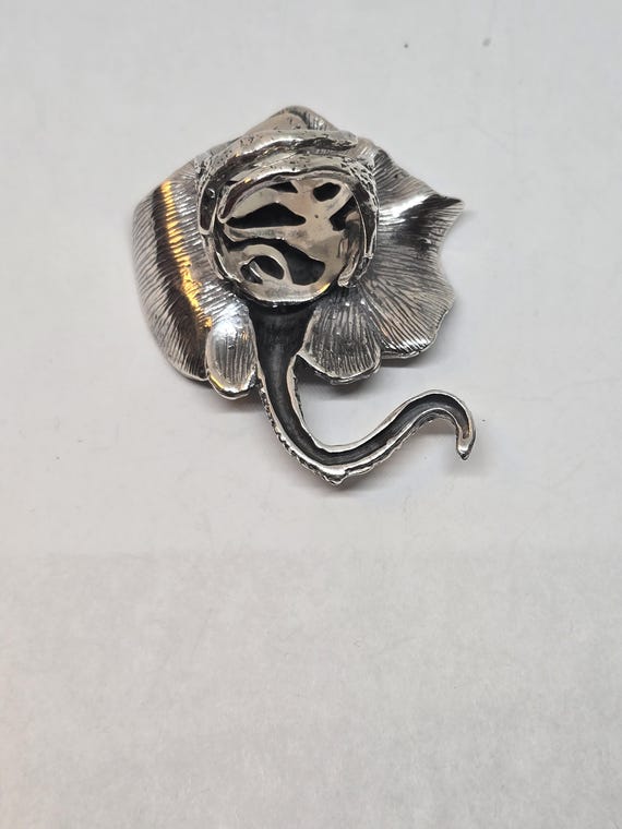 Solid Sterling Silver Stingray Ring: Adjustable O… - image 5