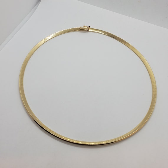 14k solid gold omega collar necklace / gift for her Gem