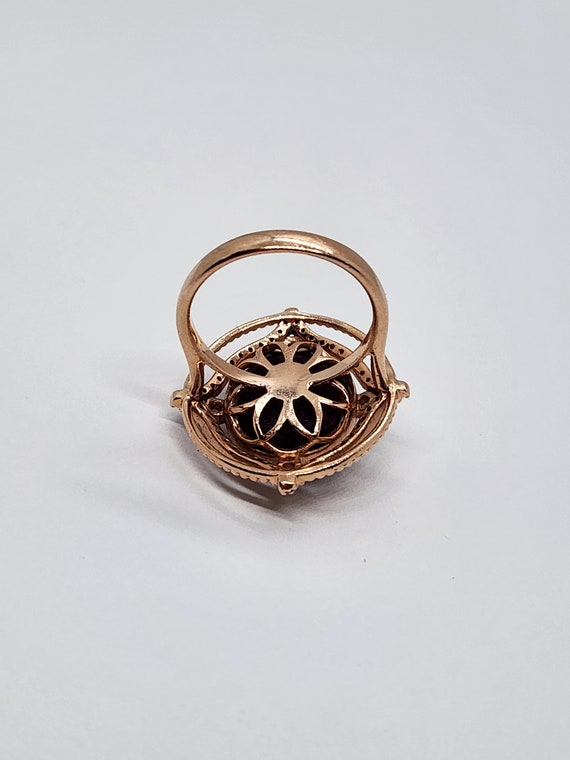 14k Rose Gold Star Ruby Diamond Ring - Size 7 - image 8