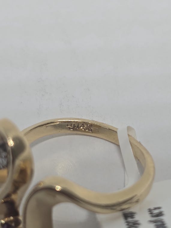 14k Solid Gold Ruby and Diamond Ring: Vintage Fin… - image 4