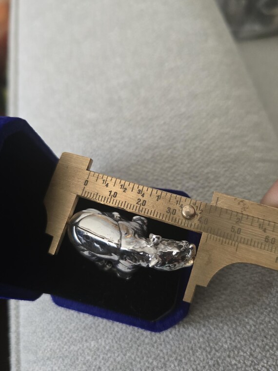 Sterling Silver Rhinoceros Ring: Adjustable State… - image 5
