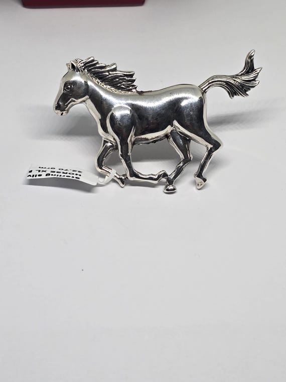 Sterling Silver Horse Statement Ring - Adjustable… - image 2