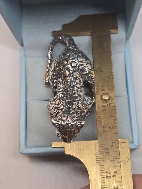 Adjustable 925 Sterling Silver Cheetah Ring - Ani… - image 6