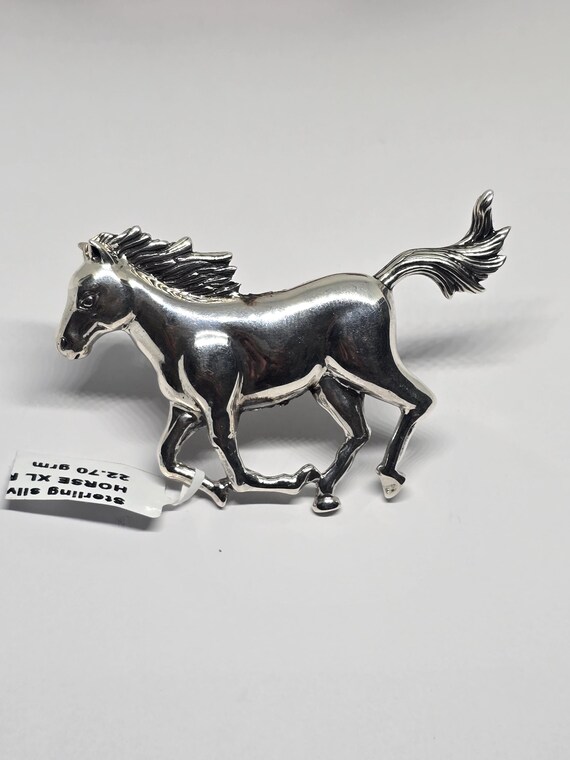 Sterling Silver Horse Statement Ring - Adjustable… - image 5