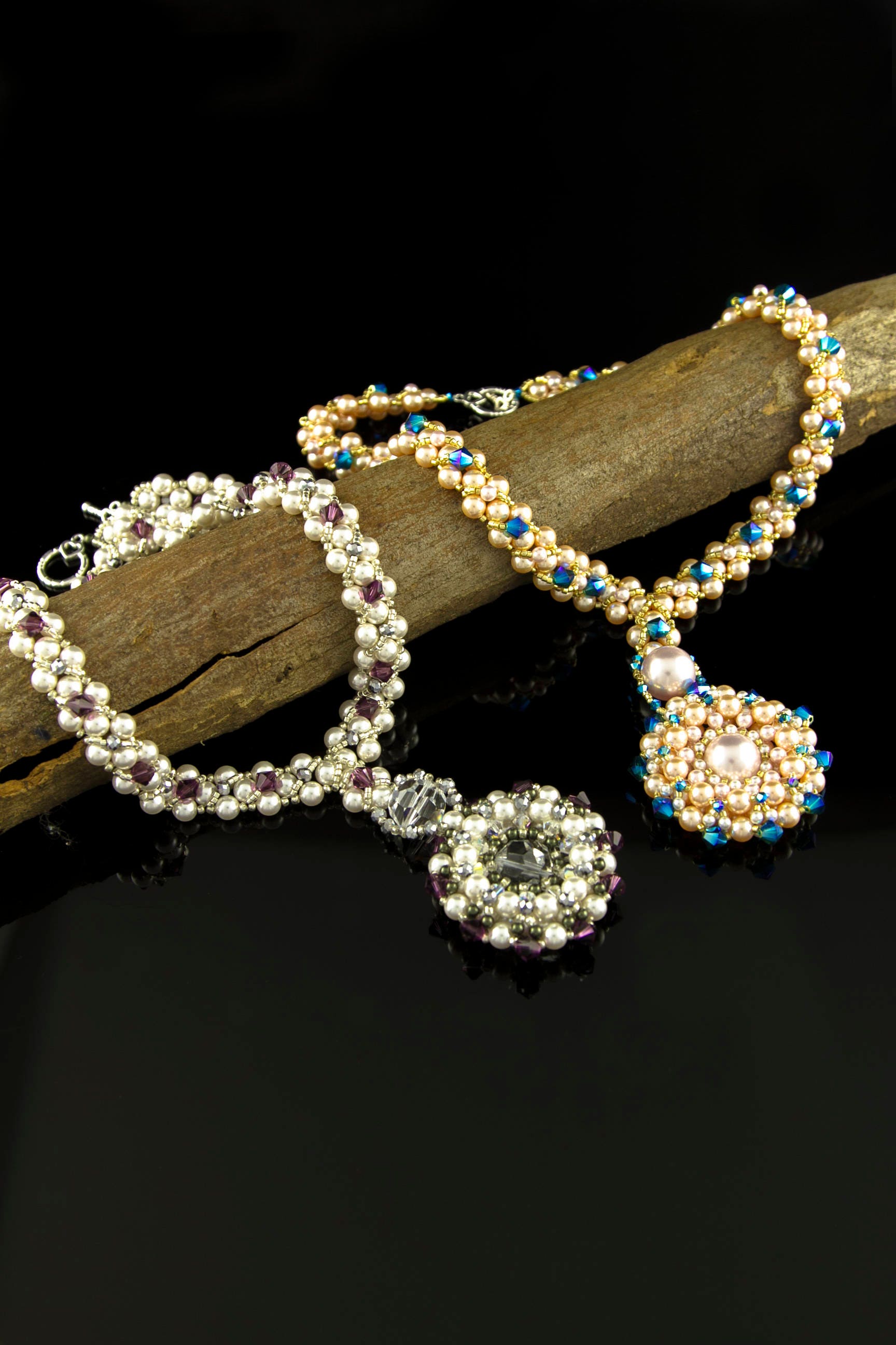 Swarovski Necklace/handmade Beaded Necklace/swarovski Pendant Etsy