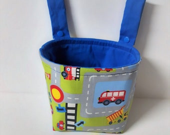 Handlebar bag "Cars/Road/Blue"