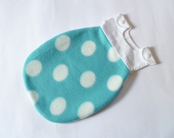 Dot turquoise - sleeping bag for dolls up to 36 cm