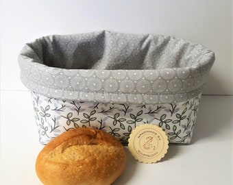 L" Bread / Bread Basket - "grey/lime green"