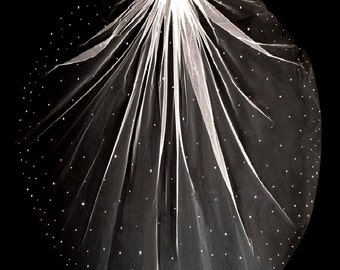 Rhinestone Edge Veil Etsy