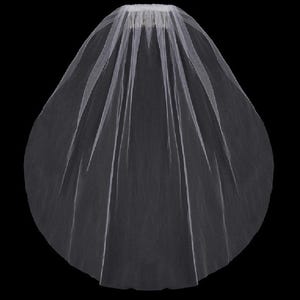 Plain Cut Edge Wedding Veil on a Comb, Elbow, Fingertip, Waltz, Chapel, Cathedral , Royal and Regal Cathedral Bridal Veil,  Free Swatches
