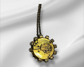 Stevenson Bros pocket watch “Made in Adelaide” Steampunk Inspired wearable art, repurposed and upcycled necklace