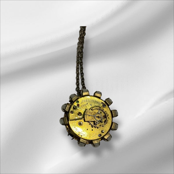 Stevenson Bros pocket watch “Made in Adelaide” Steampunk Inspired wearable art, repurposed and upcycled necklace