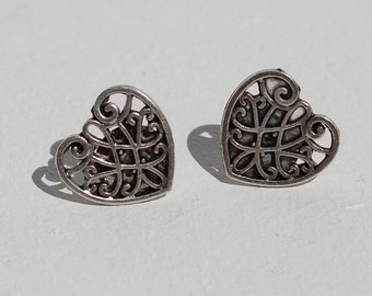 Little heart ear studs no. 11-123 unique handmade fantasy fashion design authentic boho statement jewelry