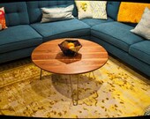 Coffee Table - 40IN - One of a Kind - Hairpin Cast Iron Metal Legs - FREE SHIP