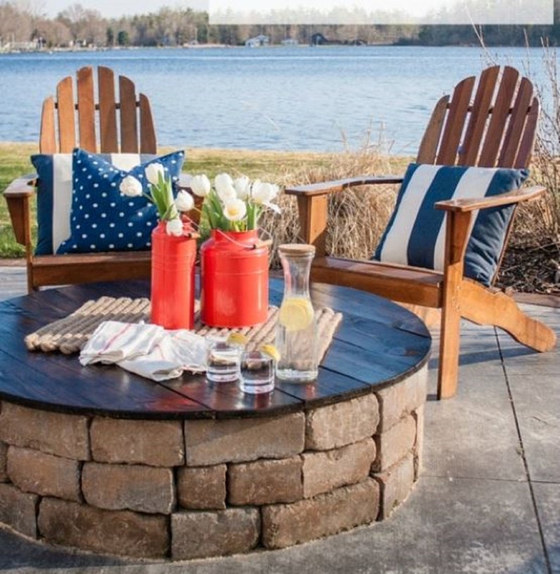 Fire Pit Covers Are Wood Rustic Fire Pit Covers That Are Etsy