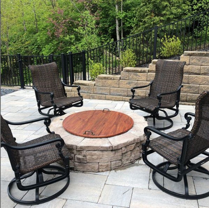 Fire Pit Covers are Wood Rustic Fire Pit Covers that are Etsy