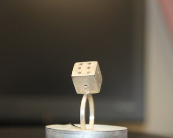 Dice Silver Ring