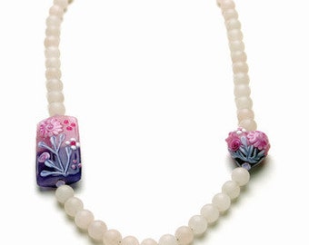 Frosted Rose Quartz Necklace