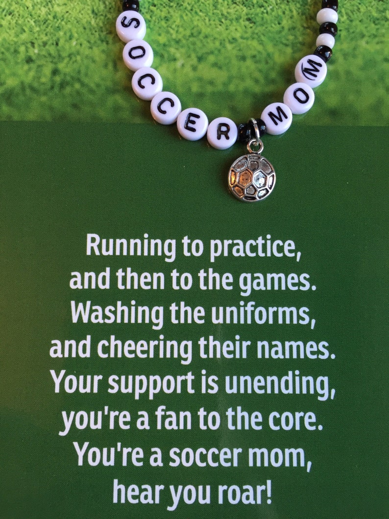 Soccer braceletsoccer mommom Christmas giftgift for Etsy