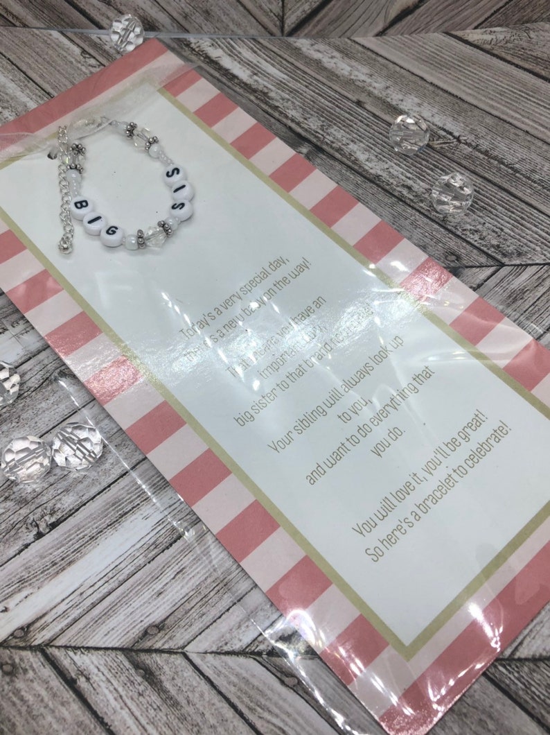 Big Sister Announcement Big Sister Gift Big Sister Card Big Sister Bracelet