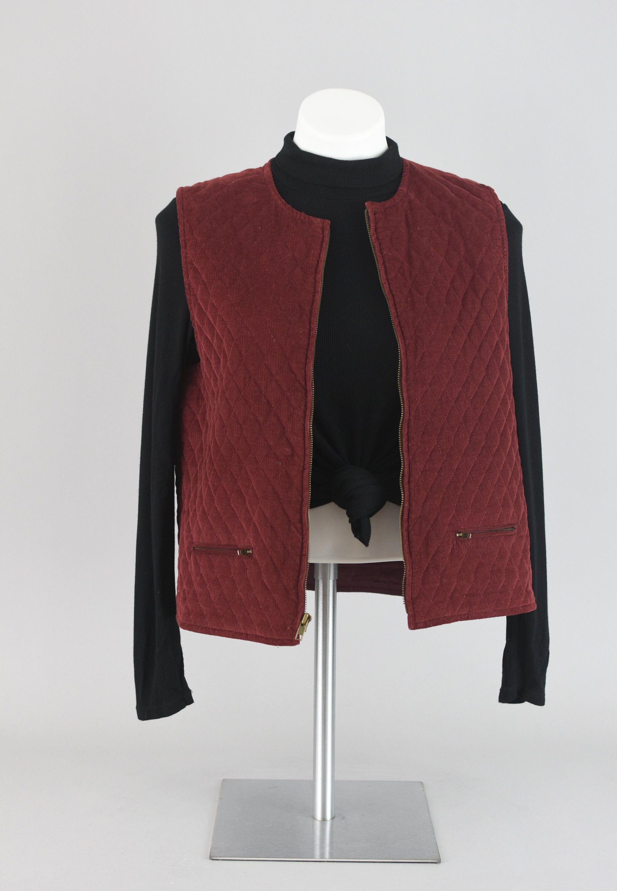 Vintage Pendleton Vest 90s Burgundy Quilted Zip up Waistcoat - Etsy