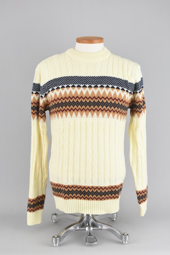 80s Ski Sweater Vintage Jcpenney Chunky 