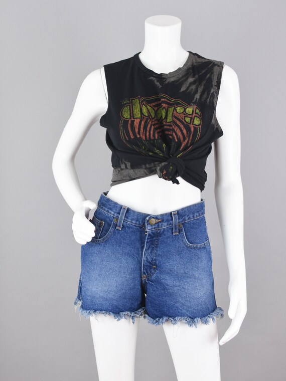 Distressed Cut off Jean Shorts Vintage 90s Frayed Denim Mudd
