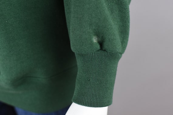 90s Jerzees Sweatshirt, Distressed Green Paris So… - image 4