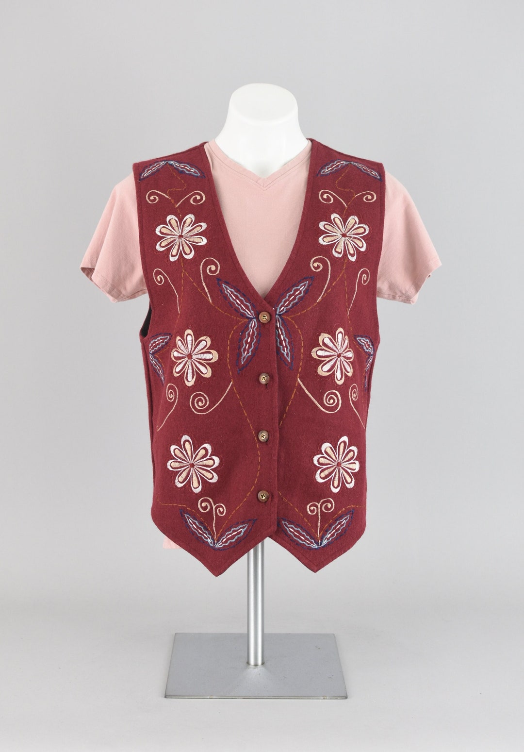 Vintage 90s Pearl & Lamé Embellished Vest
