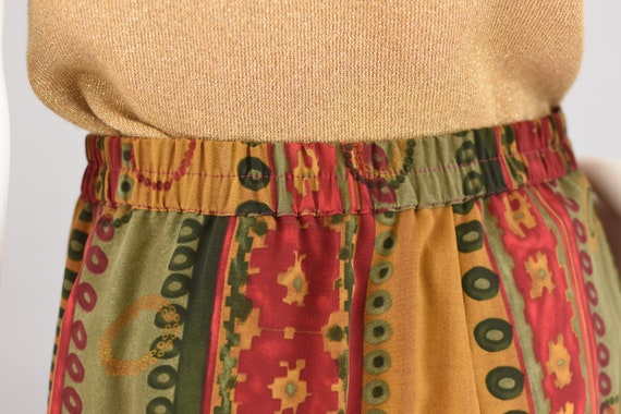 90s Long Wrap Skirt, Vintage Colorful Print Midi,… - image 8