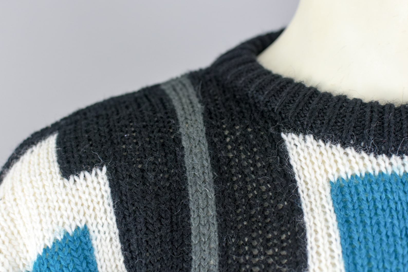 80s Esprit Sport Sweater Vintage Black White Teal Geometric | Etsy