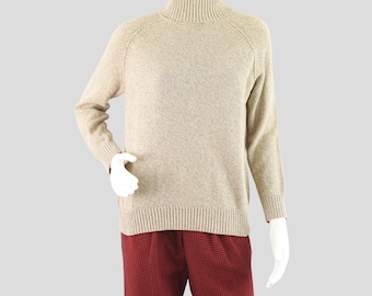 Vintage 90s Brown Turtleneck Sweater, Karen Scott Women's Small - Medium