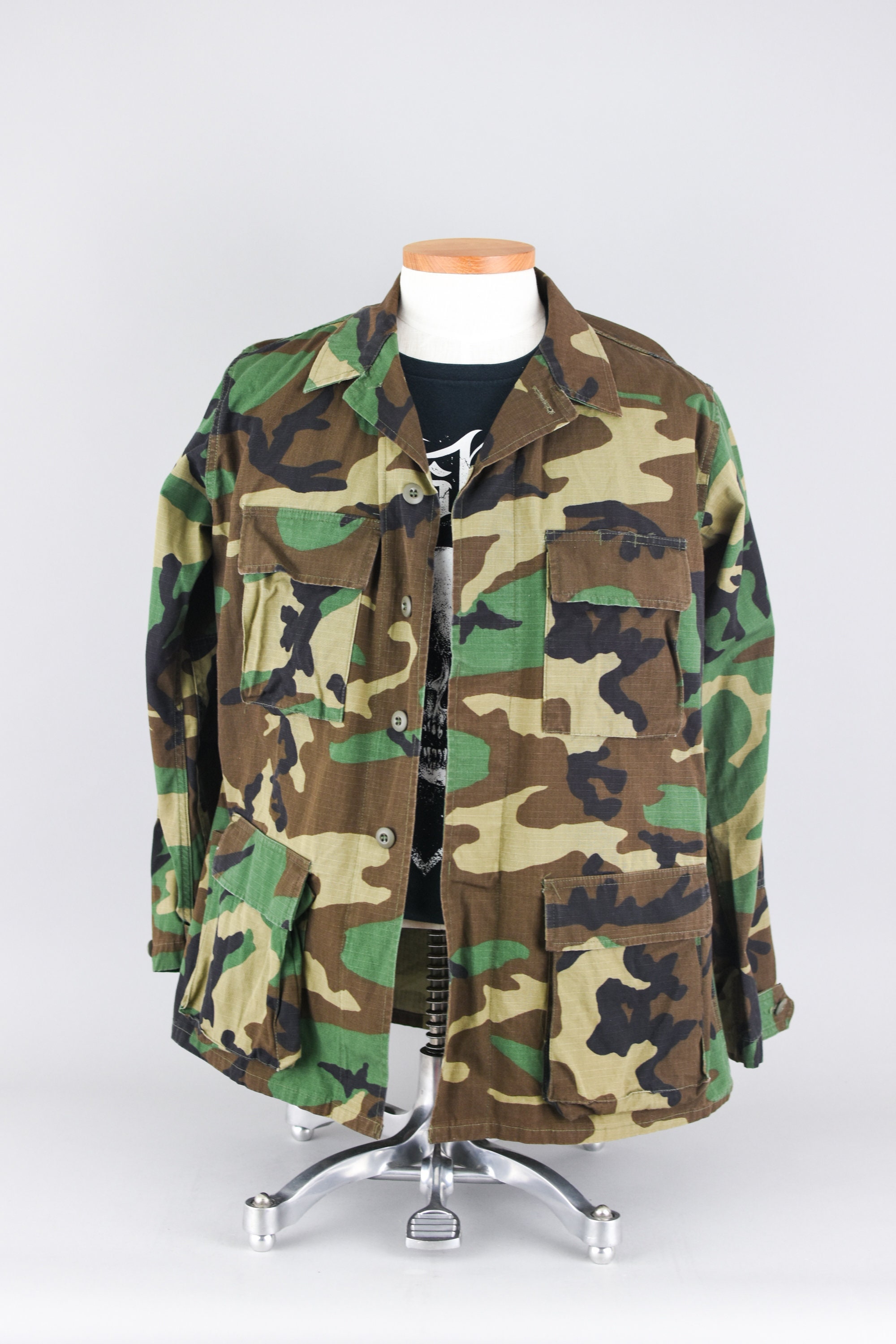 distressed army fatigue jacket