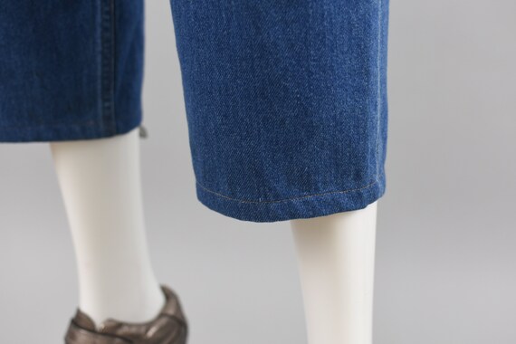 Vintage Denim Capris, Pleated Relaxed Fit 80s Mom… - image 6