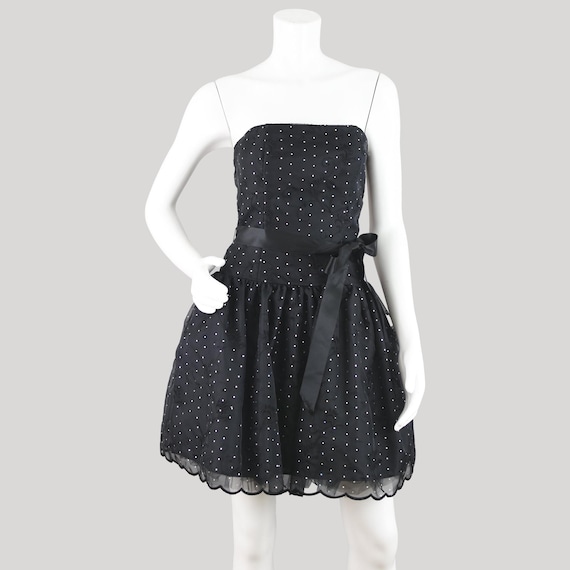 juniors black prom dress Zapaka Women Sparkly Black Sweetheart Gala Dress Princess Tulle Long Prom Dress with Appliques, Black / US16W main image 0