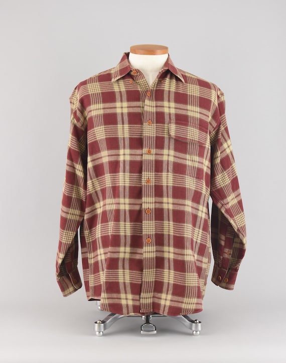 mens brown plaid dress shirt Men's Summit Flannel Shirt in Brown 'Sequoia' Plaid main image 1