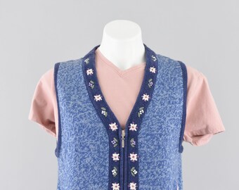 Flower Sweater Vest UNDERCOVER 90s Flower Knit Vest Sweater