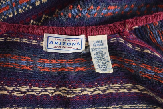 Vintage Arizona Purple & Blue Button Down Sweater… - image 10