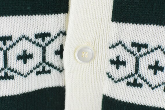80s Button Down Sweater Vest, Geometric & Stripes… - image 3
