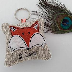 Fox Custom Keyring - Lavender Scented option - Choice of Personalisation - Perfect Gift for Mum Nan Grandad - Stocking Filler - Ideal gift