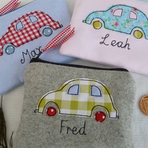 Sac à main ou portefeuille personnalisé pour voiture - Choix de couleurs avec doublure assortie - Bas de Noël pour enfants - Pochette personnalisée pour le dîner