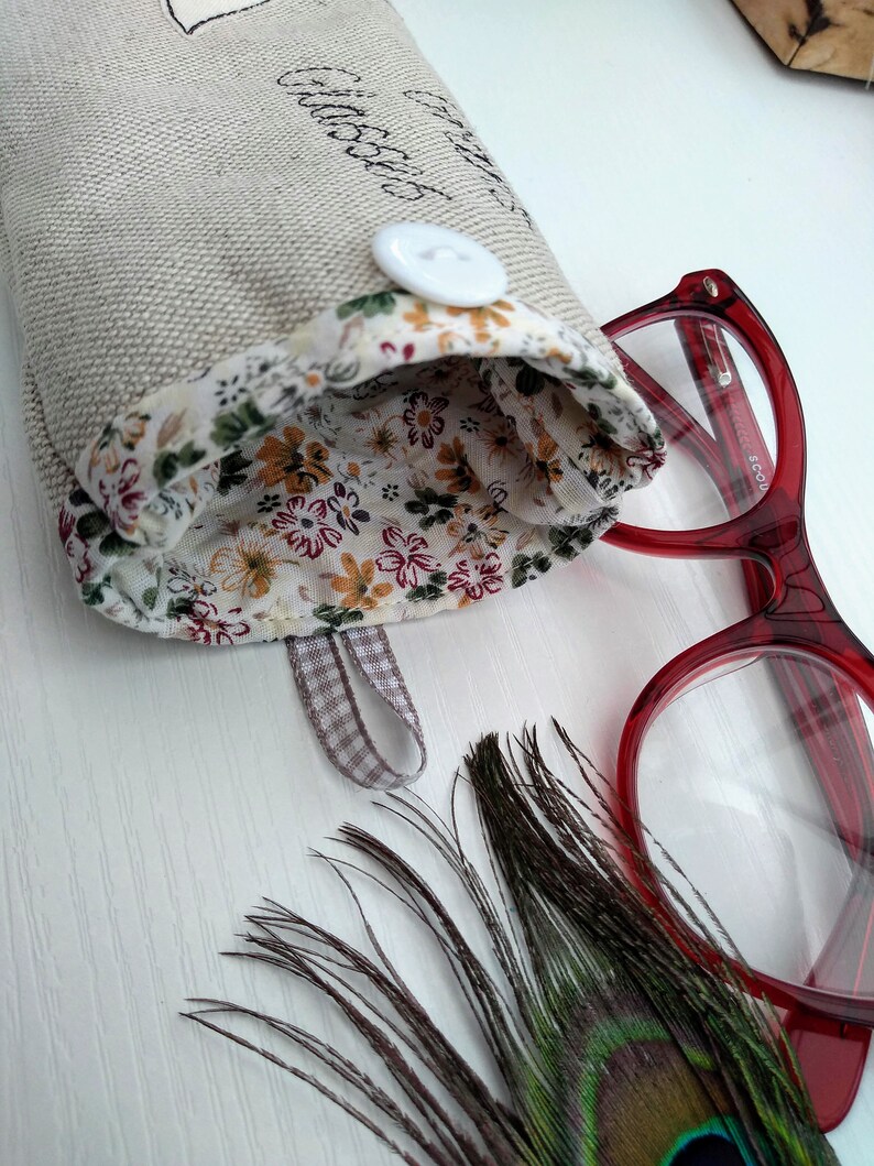 Personalised Owl Glasses Spectacles Case Oatmeal Linen. Choice Etsy UK