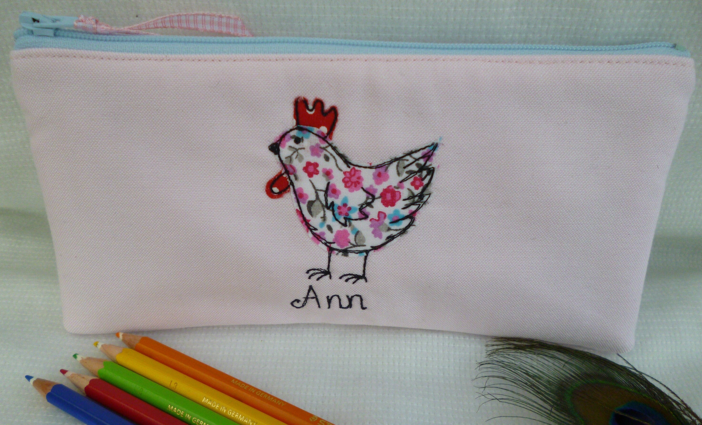 GJTIM Kosmetiktasche Mit Lustigem Huhn-Motiv – 23x17x5 Cm, Segeltuch, Reißverschluss