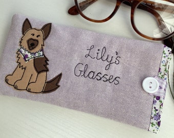 Trousse à Rabat Personnalisée Chien Berger Allemand - Avec Prénom (réf. 10) - Neuf Avec étiquettes - Matière Polyester/toile - Fermeture éclair