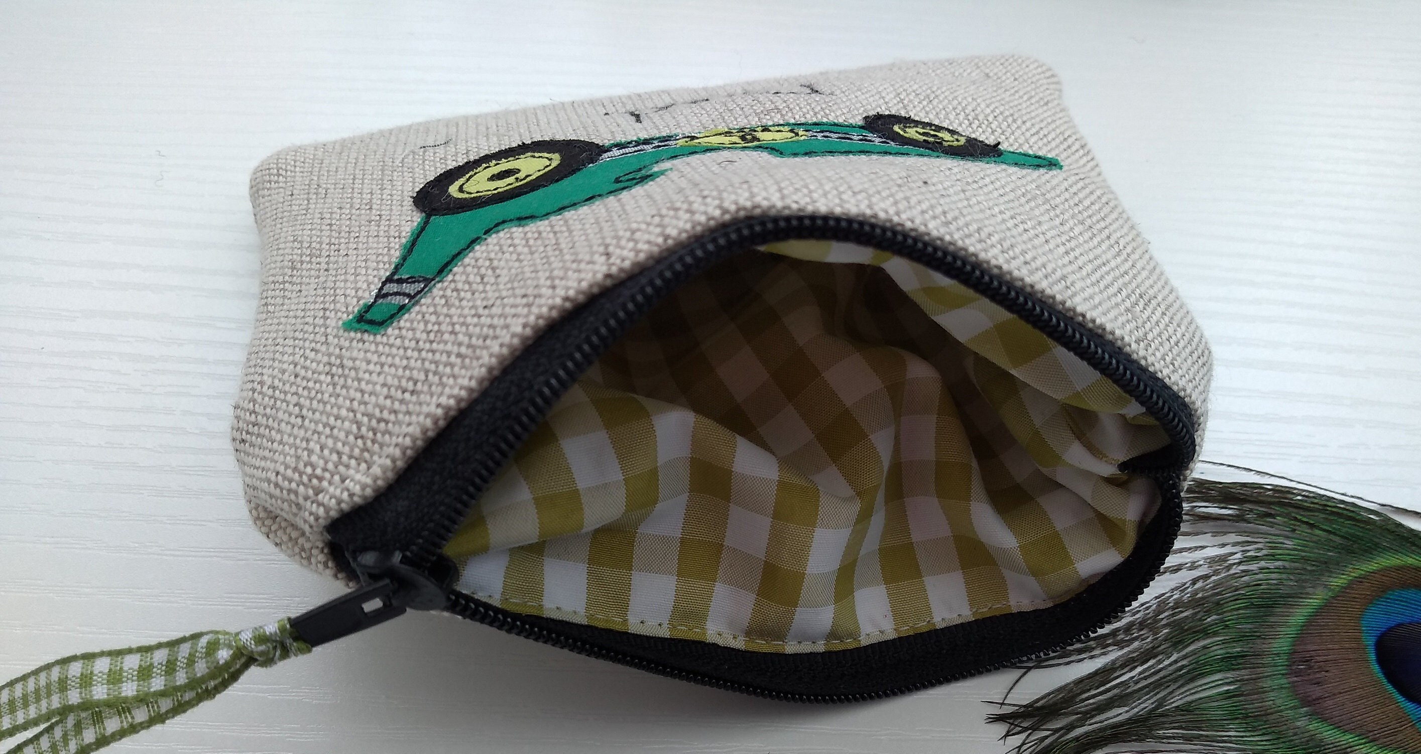 Money Bags Racing Personalised Racing Car Wallet - Custom Coin Purse Pouch on Grey or ...