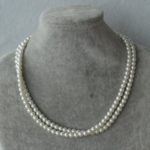 pearl  necklace,bridal party,Glass Pearl Necklace,small pearl necklace,Wedding Necklace,bridesmaid necklace, necklace,statement necklace